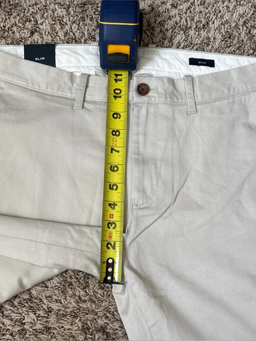 J. Crew Flex Men's Slim Fit Light Gray Chino Pants, 34x34, NWT